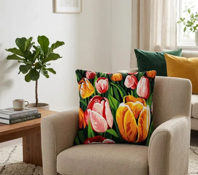 SEG Margot de Paris Tulipes kussen borduurpakket