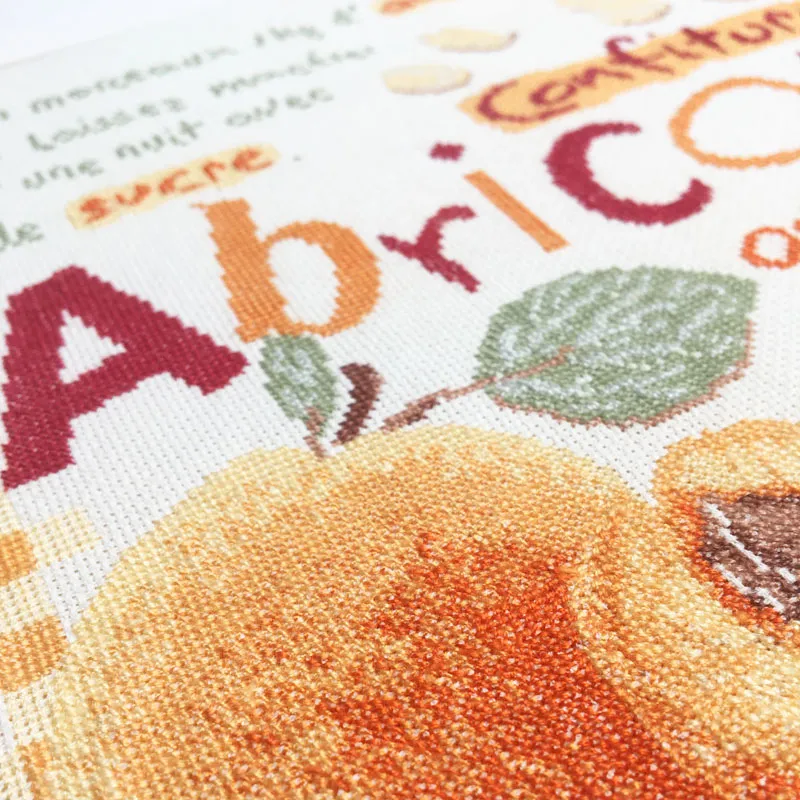 LiliPoints Apricot Jam borduurpatroon fruit 193x197