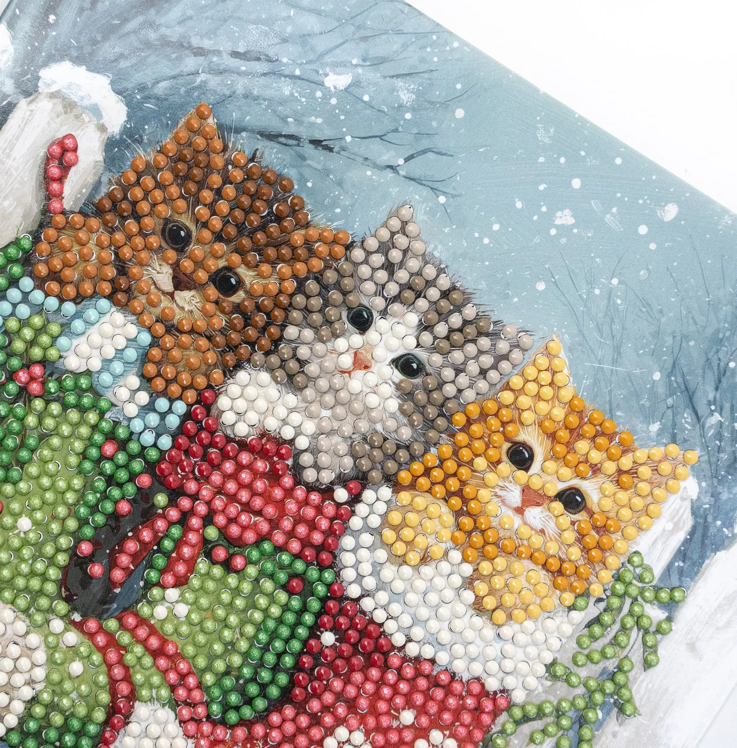 Leti Stitch Dazzle Dots 481-548 Snowy Kitties diamond painting kaart