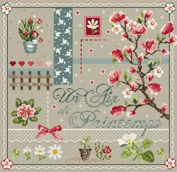 Madame la Fée Un Air de Printemps borduurpatroon pdf 195x187