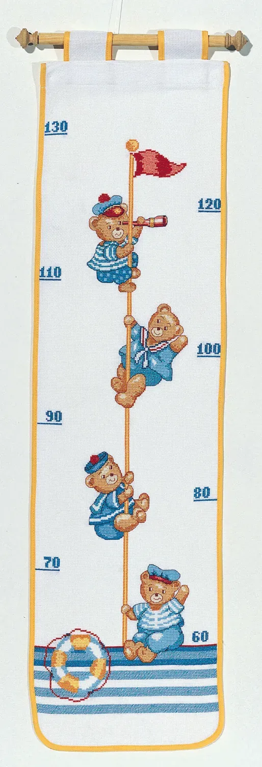 SEG Princesse Sea Bear Growth Chart kruissteekpakket baby