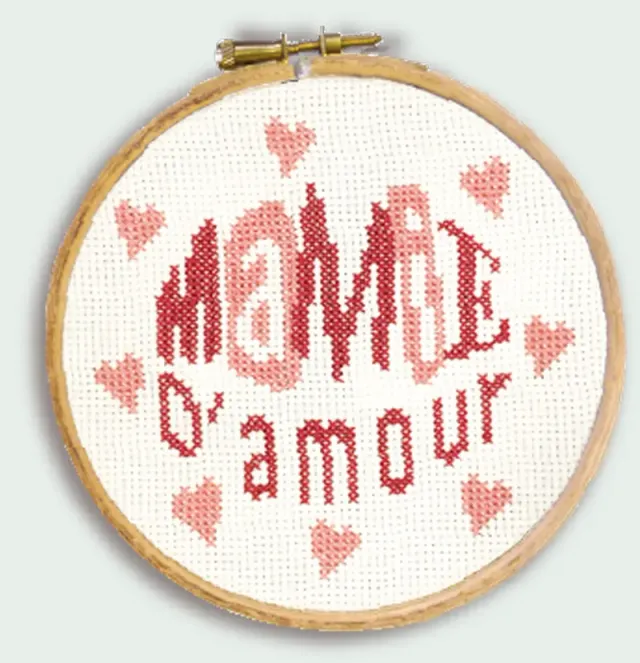 LiliPoints Mamie D'Amour mini borduurpakket 11cm