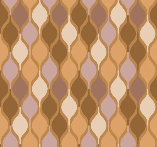 SEG Collection Privée Ocher Vanilla Waves stof 3x1,6 m