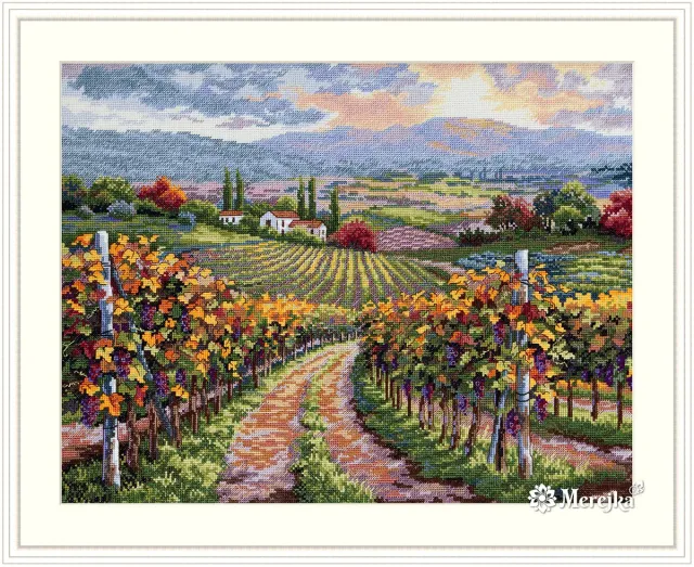 Merejka Vineyard Hill borduurpakket herfst 30x40 cm