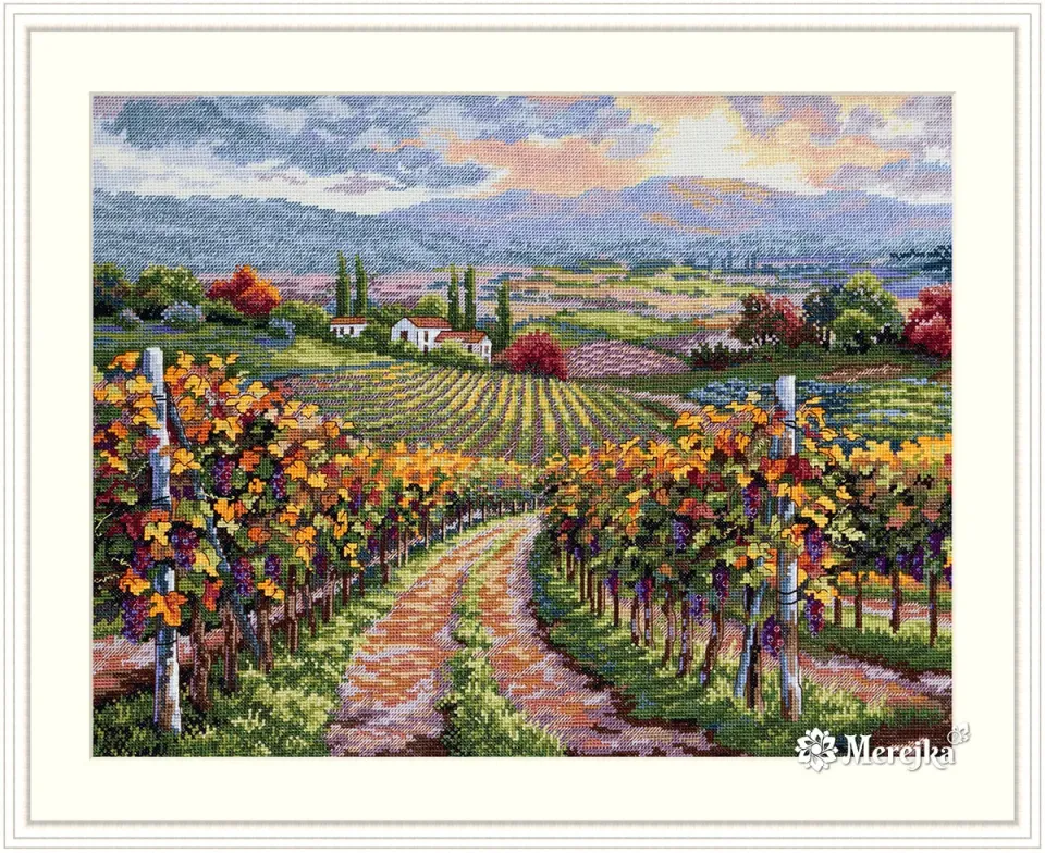 Merejka Vineyard Hill borduurpakket herfst 30x40 cm