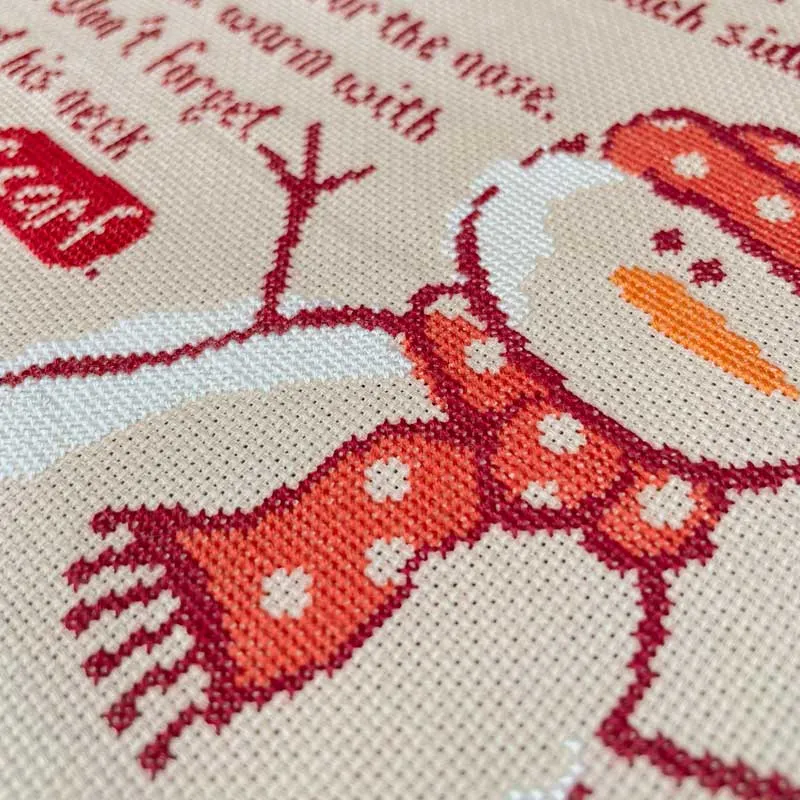 LiliPoints Mister Snowman kruissteekpatroon sneeuwman
