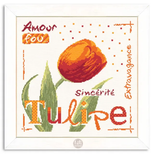 LiliPoints Tulip borduurpatroon kruissteek tulp