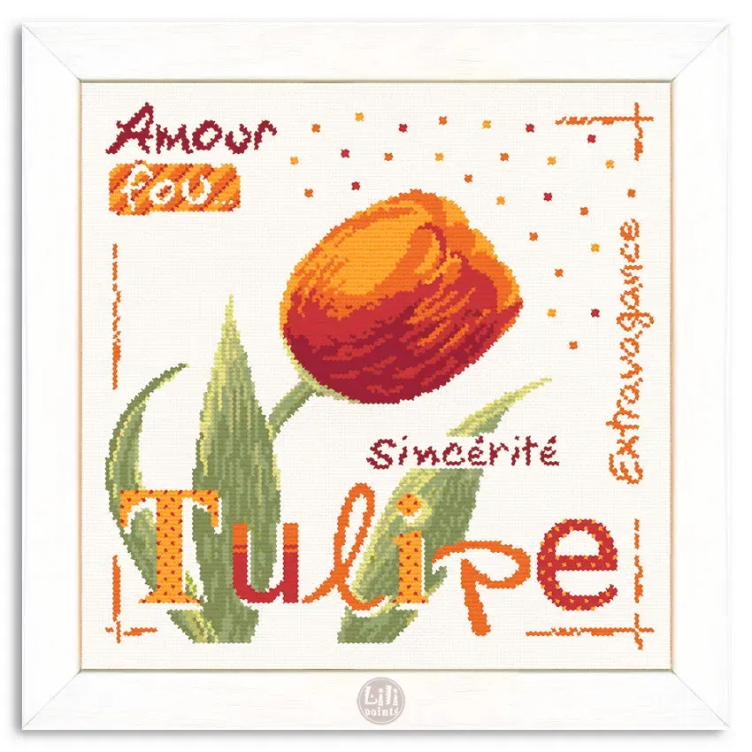 LiliPoints Tulip borduurpatroon kruissteek tulp