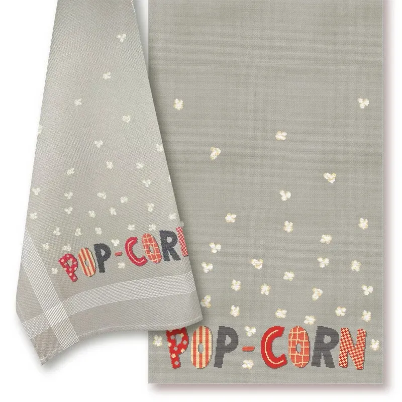 LiliPoints PopCorn borduurpatroon theedoek patroon alleen