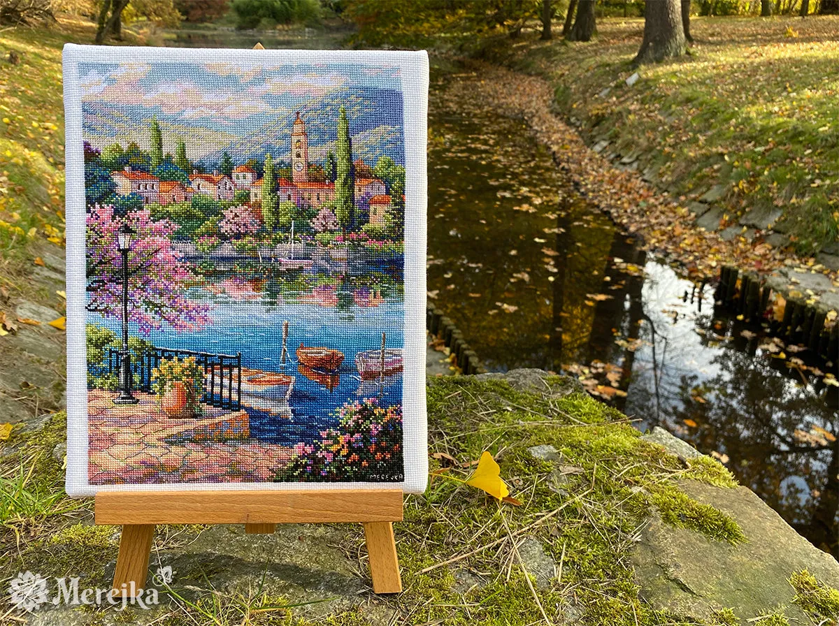 Merejka Village Lake Afternoon borduurpakket 21x28