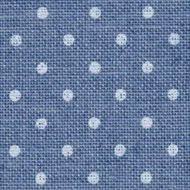 Madame la Fée Belfast l'Etoile d'en Haut borduurstof 50x70 blauw stip
