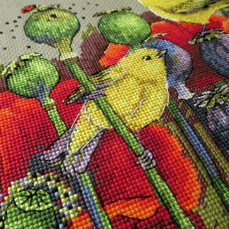 Merejka Summertime borduurpakket 20x20 cm bruin