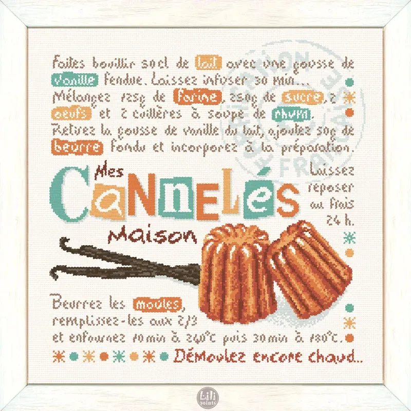 LiliPoints Cannelés G060 borduurpatroon 2 kleuren