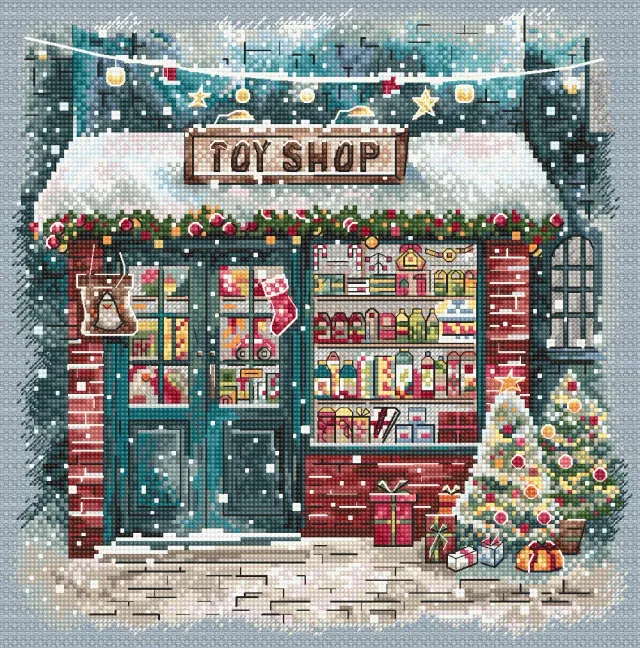 Leti Stitch L480 Christmas Shop telpatroon 145x147