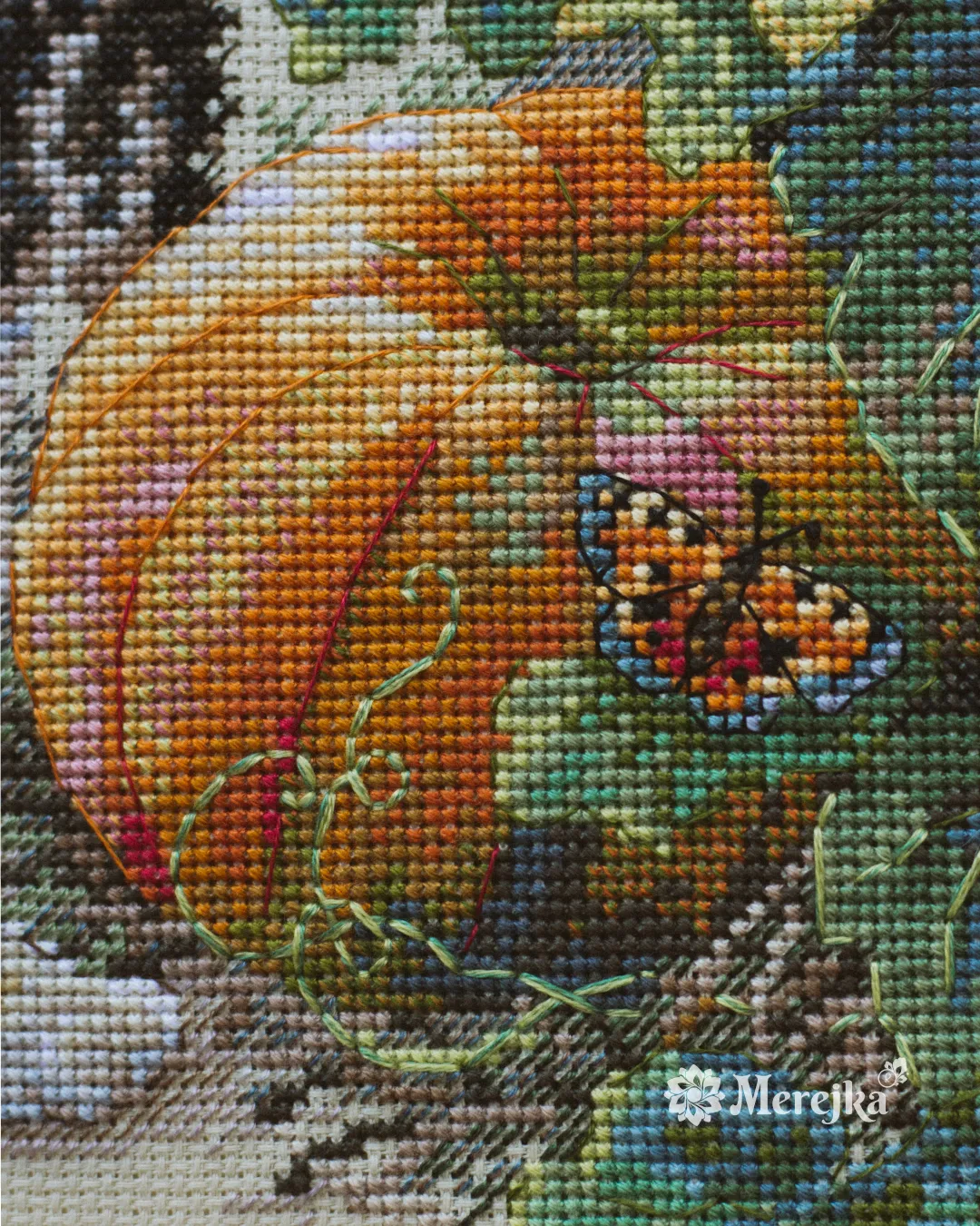 Merejka Pumpkin Patch Chase borduurpakket herfst 36 kleuren