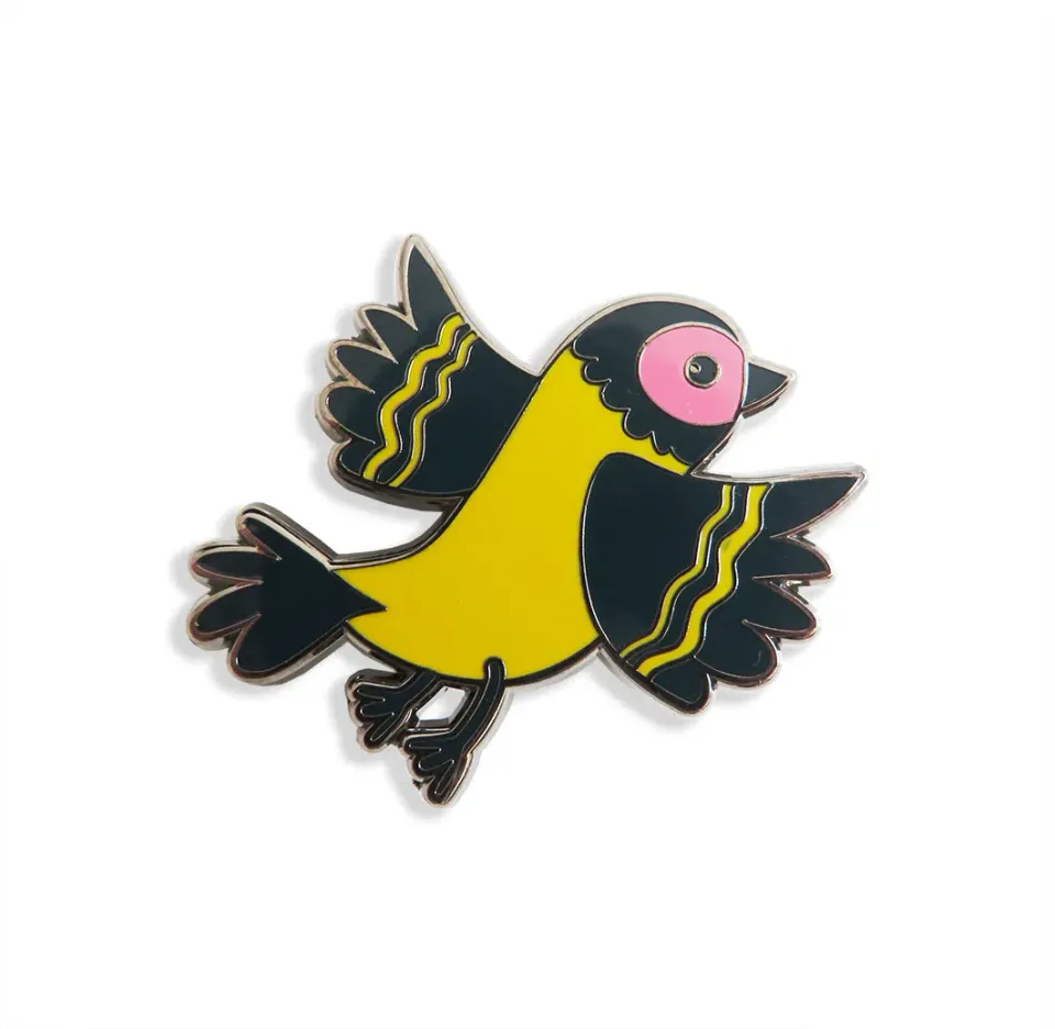 Leti Stitch Dancing Bird naaldmagneet 40 mm zacht emaille