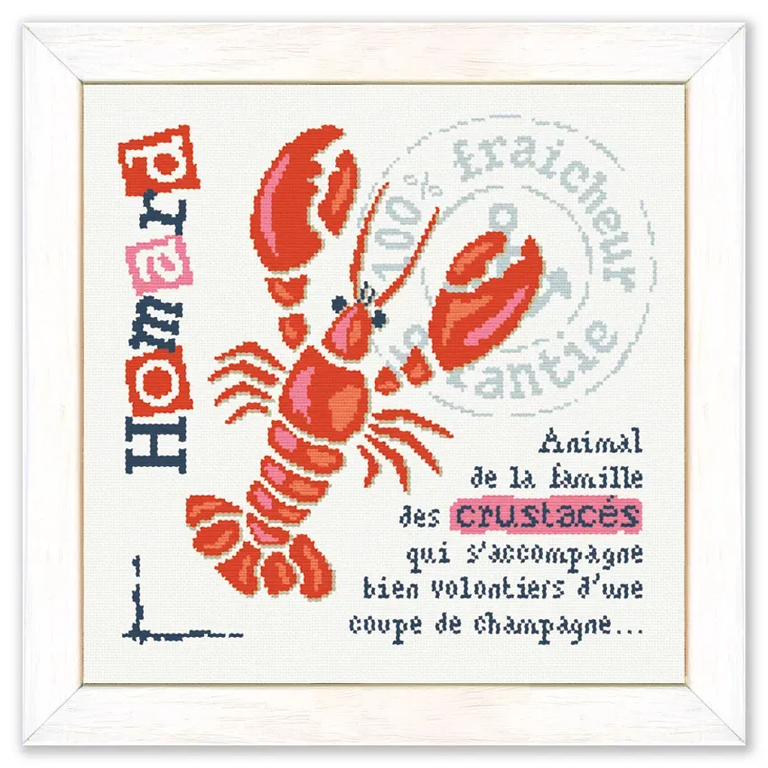 LiliPoints Lobster A018 borduurpatroon kreeft