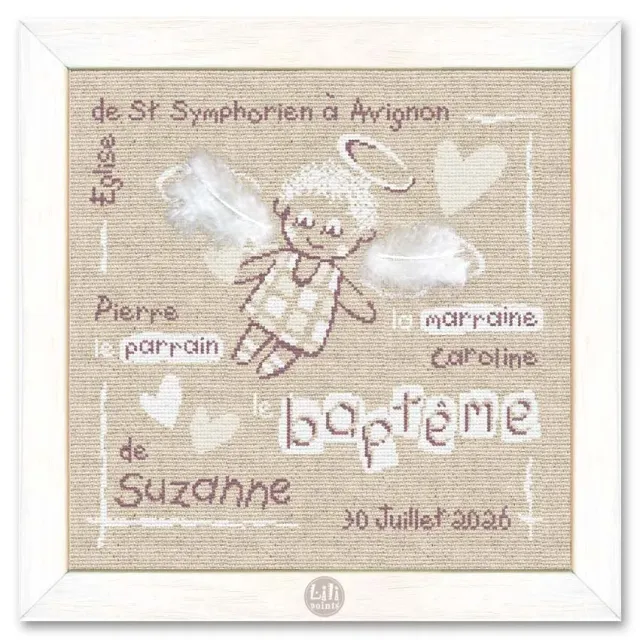 LiliPoints Baptism borduurpatroon doop 164x164