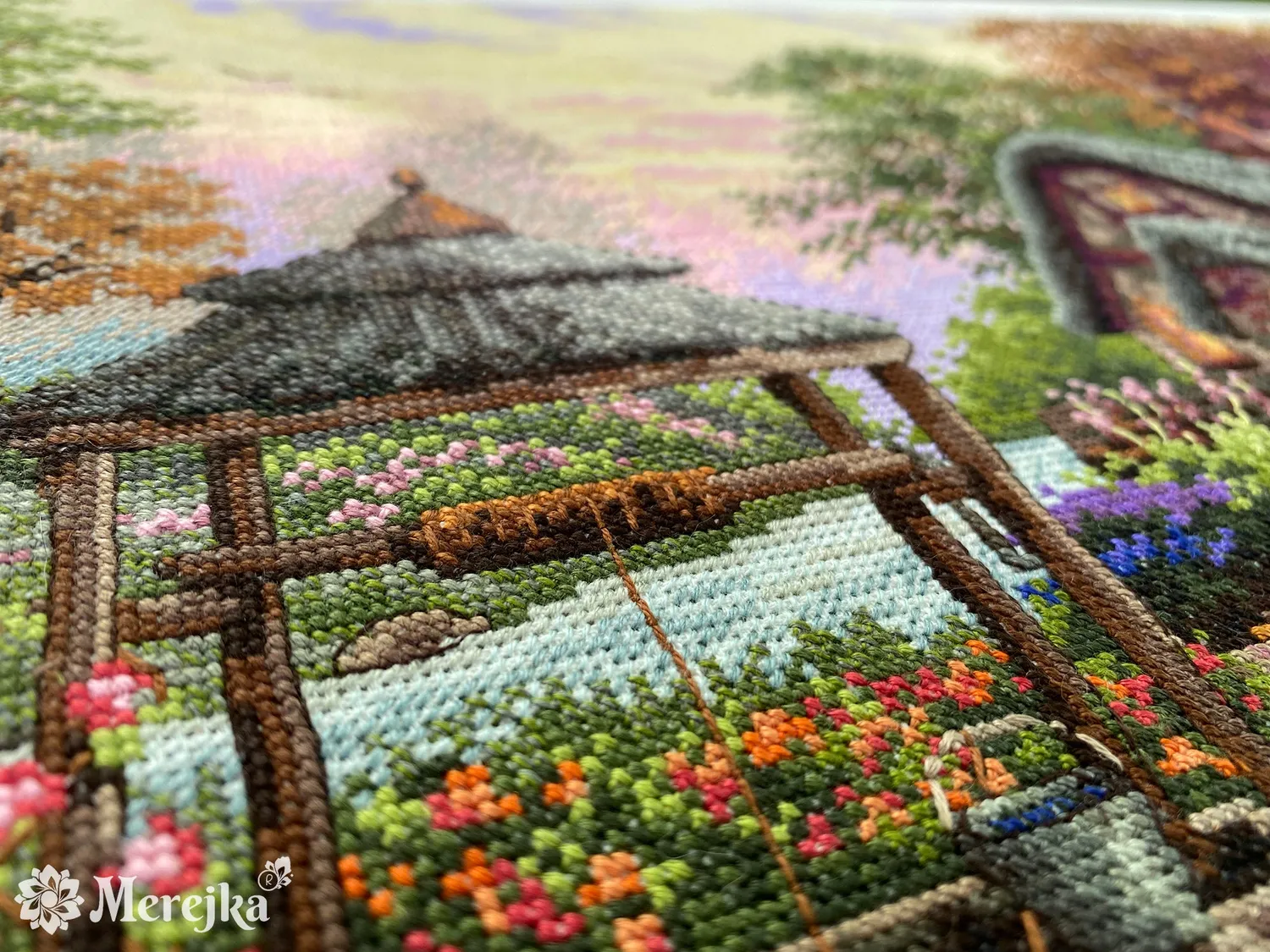 Merejka Make a Wish Cottage borduurpakket 30x41 ecru