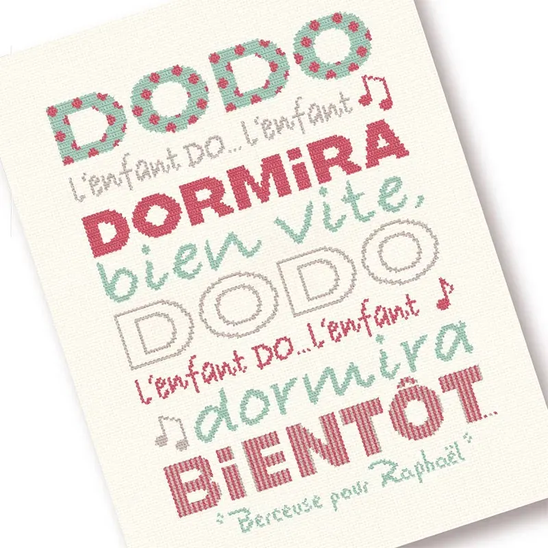 LiliPoints Baby Blanket Dodo borduurpatroon deken alfabet
