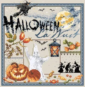 Madame la Fée La Nuit Halloween 157 borduurpatroon 191x199