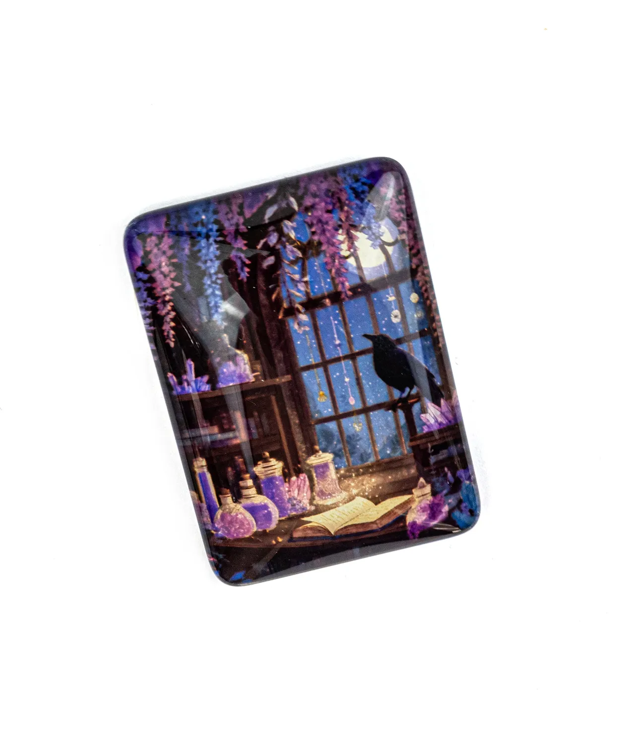 Leti Stitch Raven's Library magneet 6,5 x 4,5 cm