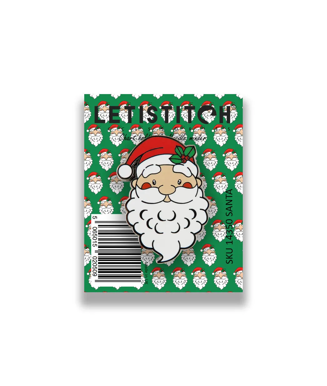 Leti Stitch 14350 Santa naaldminder emaille kerst