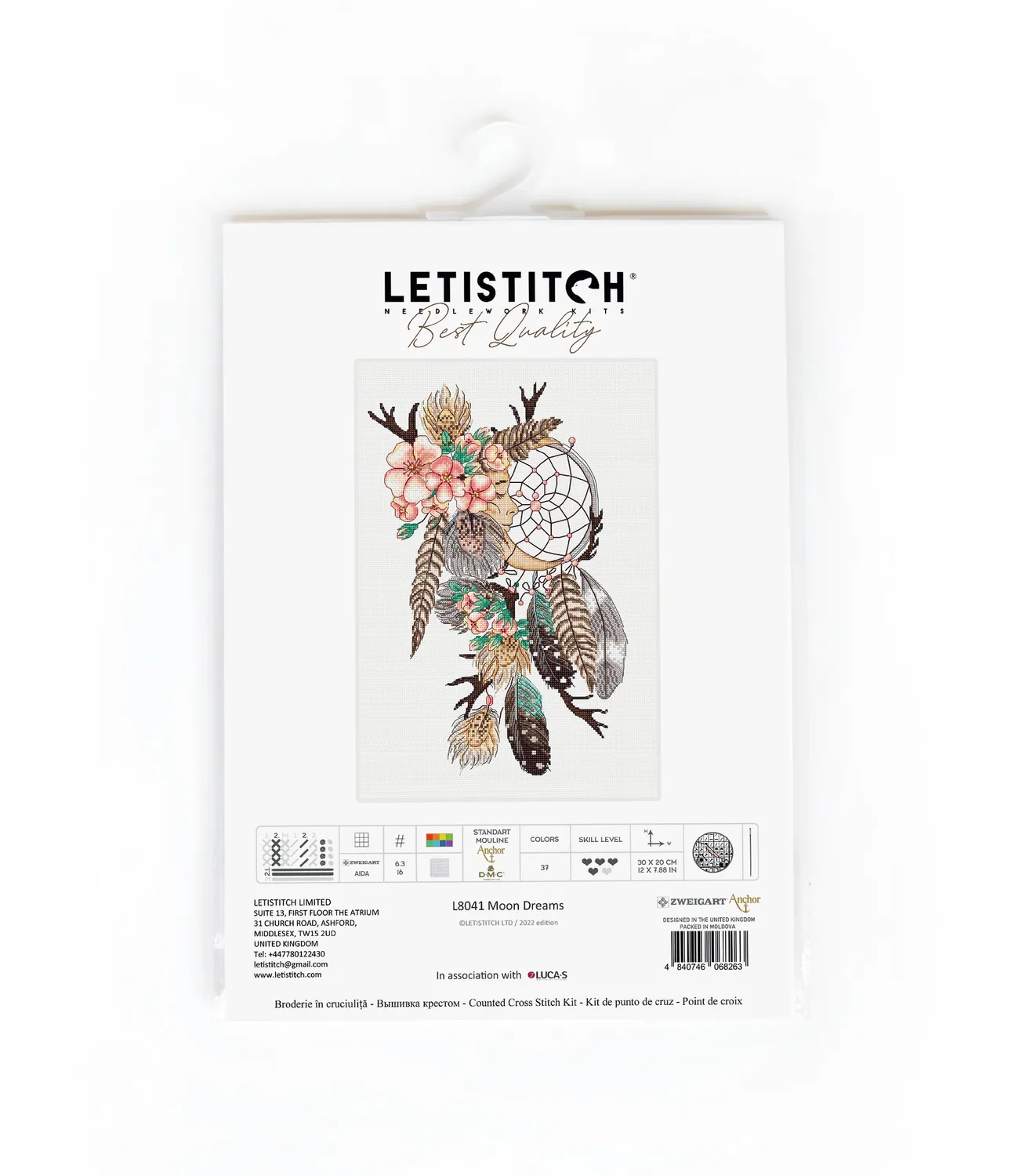 Leti Stitch L8041 Moon Dreams borduurpakket fantasy bloemen
