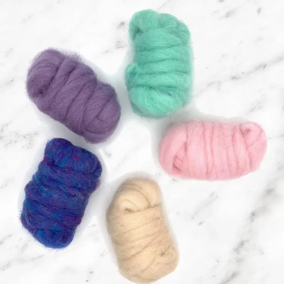 The Wool Family Corriedale wol fairy 5 x 25 gram 125 gr pastel