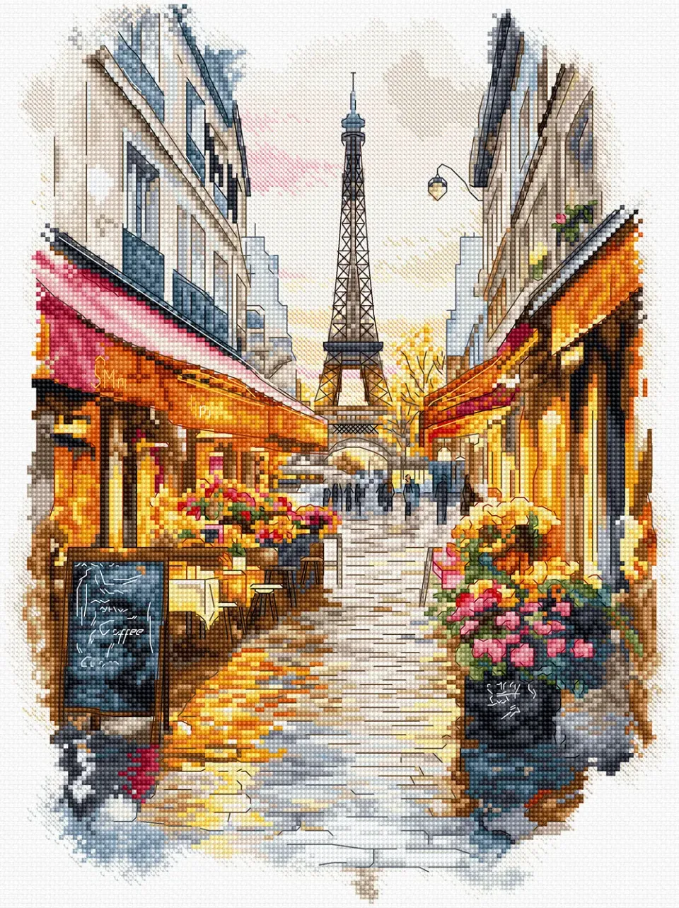 Leti Stitch L9929 Paris borduurpakket 23x31 cm art deco