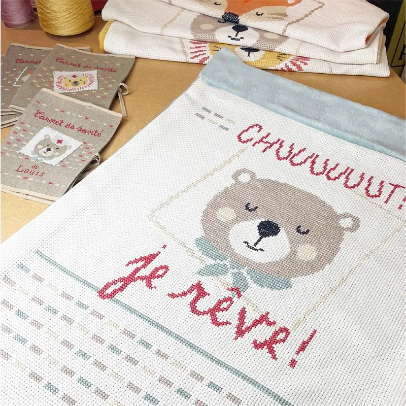 LiliPoints Teddybear babydeken borduurpatroon 131x162