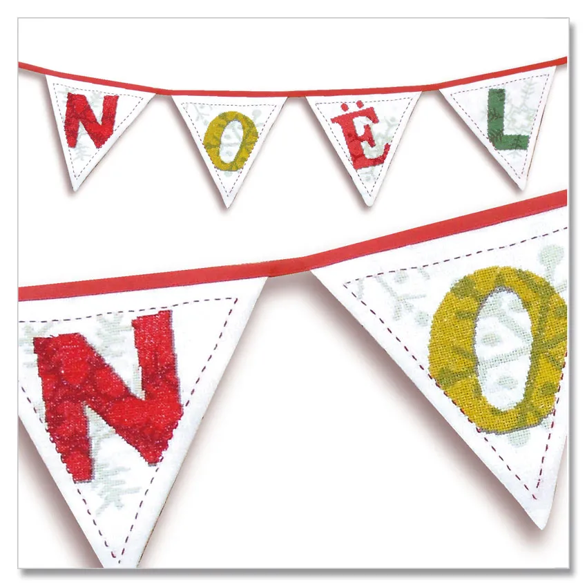 LiliPoints Christmas Banner borduurpatroon kerst 120x120