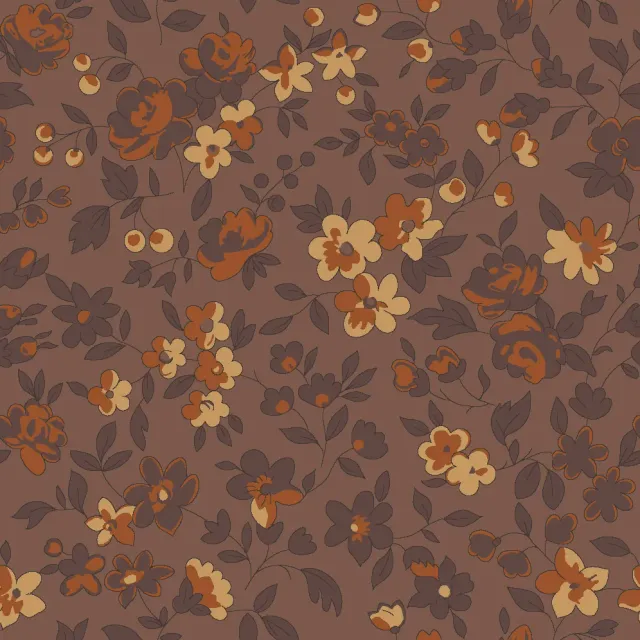 SEG Collection Privée Autumn Floral stof Sienna 3x1,6m