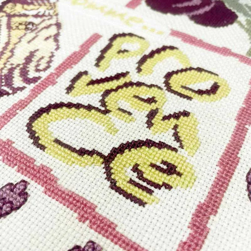 LiliPoints P as in Provence borduurpatroon letter