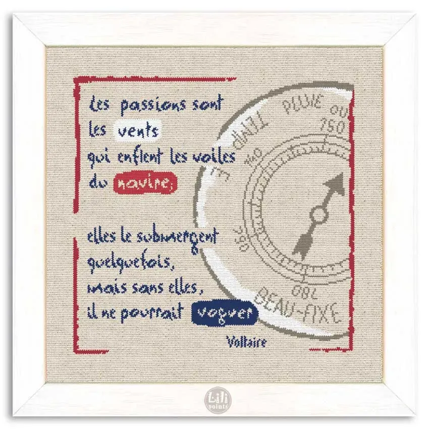 LiliPoints Passions A003 borduurpatroon jute naturel