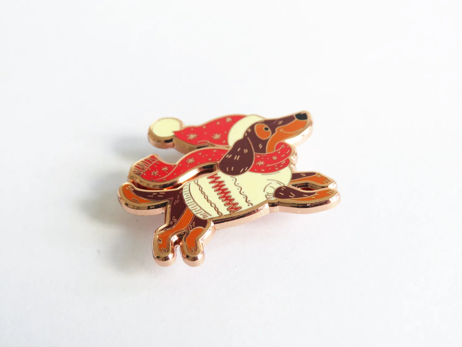 Leti Stitch 14373 Santa Dachshund naaldmagneet 4 cm