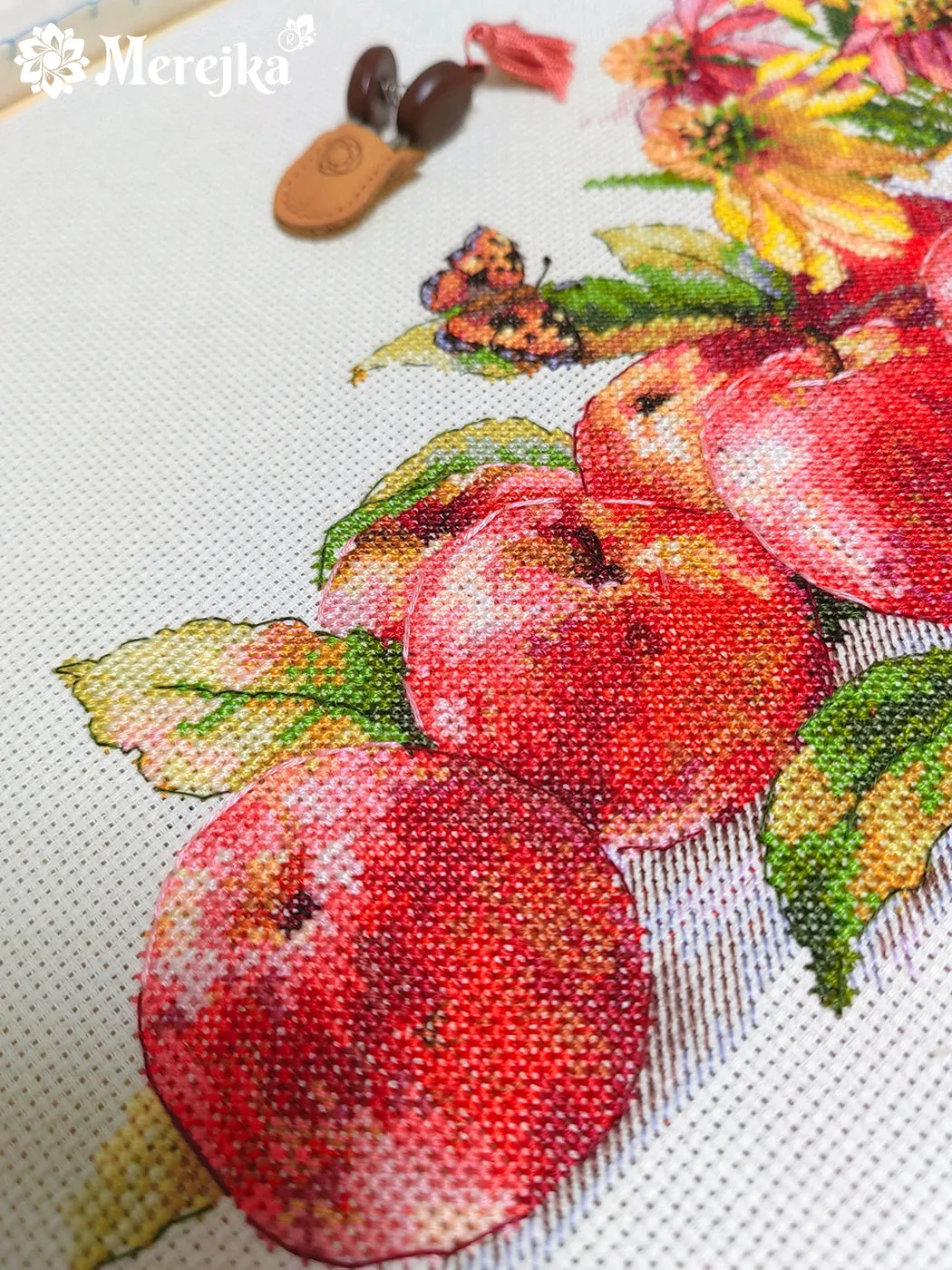 Merejka Echo of Summer borduurpakket 32x17 ecru Aida