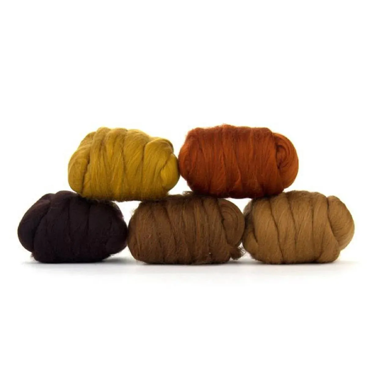 The Wool Family Bruintinten merinowol set 225g 23 micron