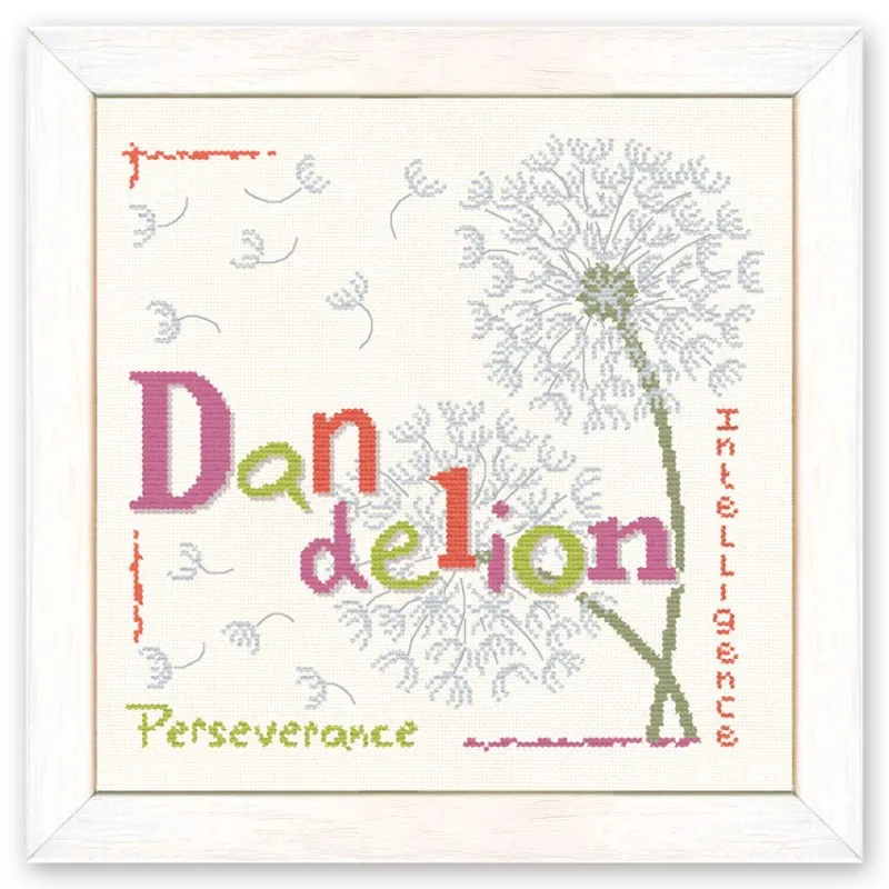 LiliPoints Dandelion borduurpatroon paardenbloem 2 versies