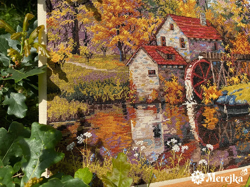 Merejka Watermill borduurpakket 31x40 cappuccino