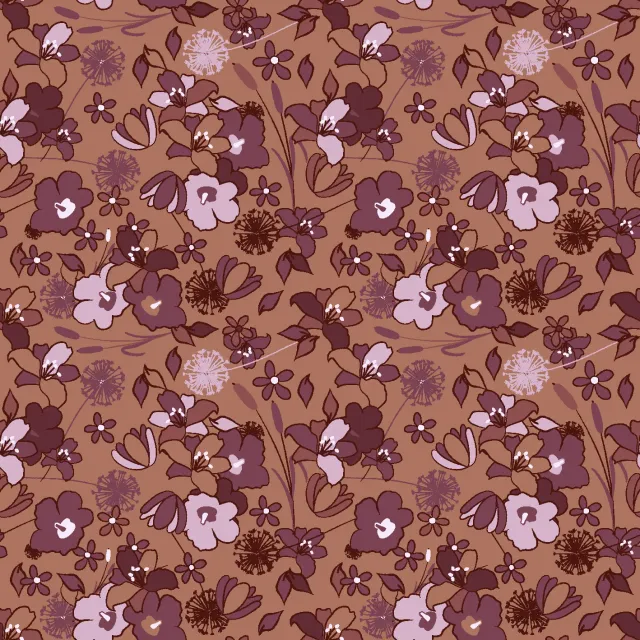 SEG Collection Privée Floral Prune et Lilas stof 3x1,6 m