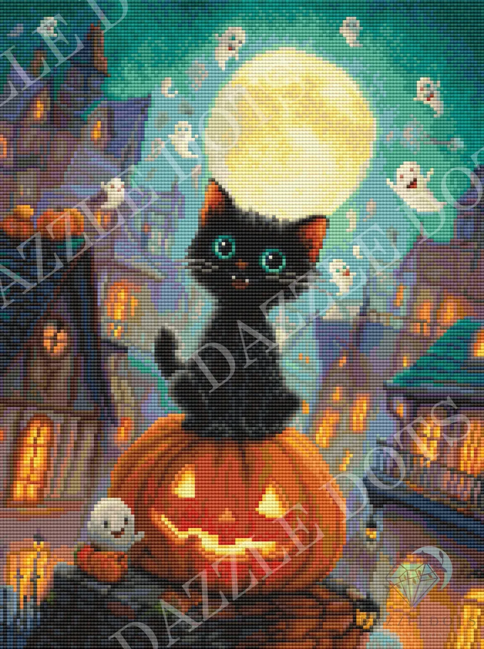 Leti Stitch Dazzle Dots LDS-7057 Pumpkin King diamond p. halloween