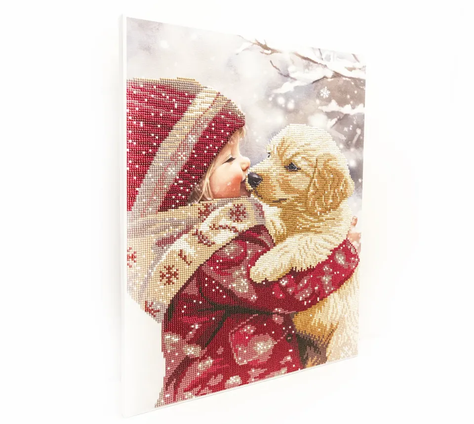 Dazzle Dots 480-992 Puppy Love diamond painting lijst 40x50