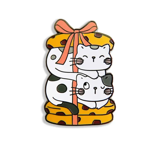 Leti Stitch 14366 Meowy Xmas naaldmagneet 40 mm emaille