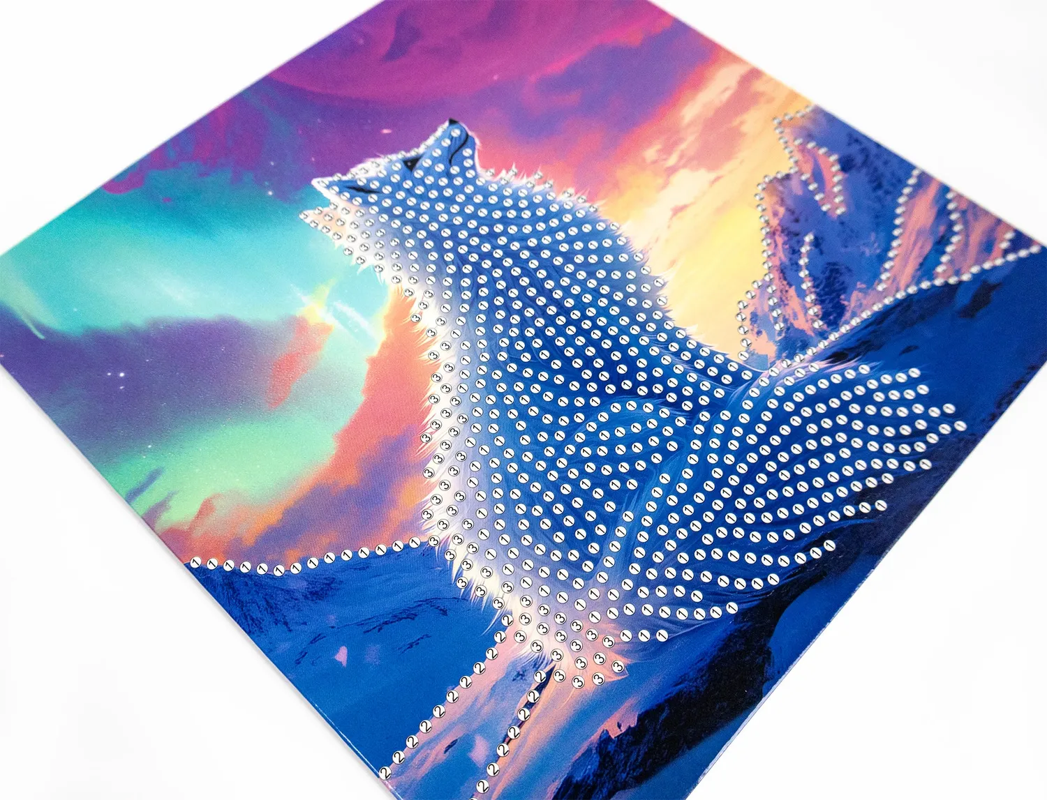 Leti Stitch Dazzle Dots 481-531 Aurora Borealis kaart 18x18