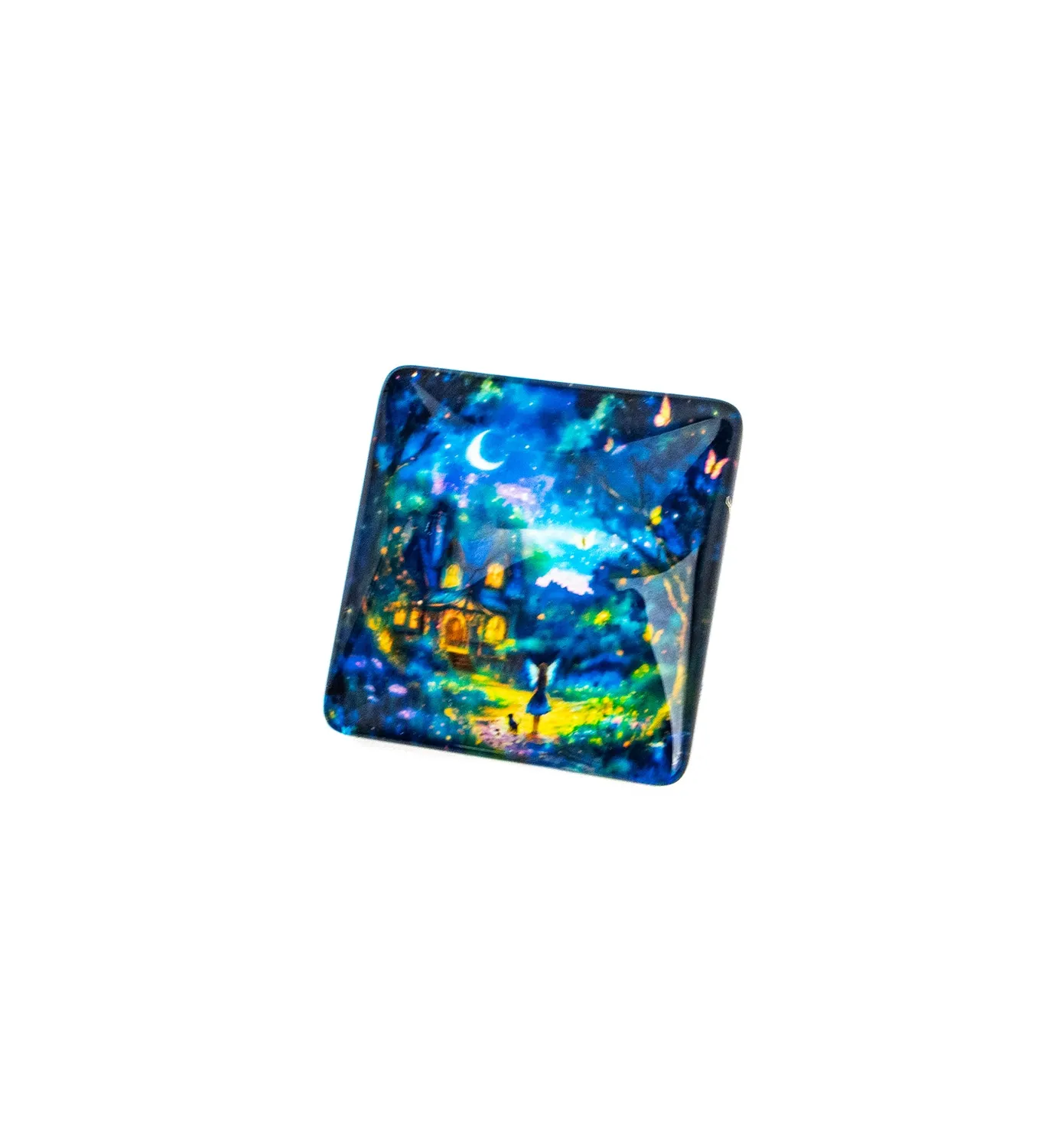 Leti Stitch Luna's Garden magneet 5x5 cm bloemen