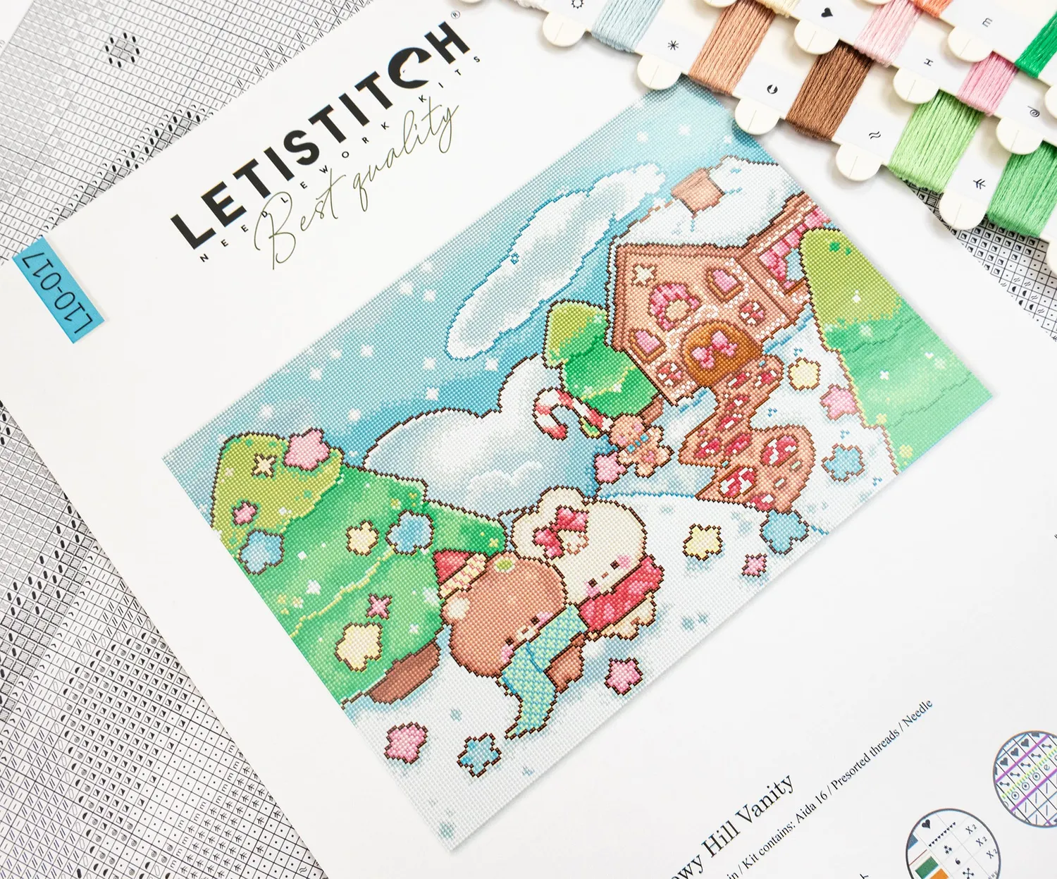 Leti Stitch L10-017 borduurpakket Snowy Hill 32x22 cm