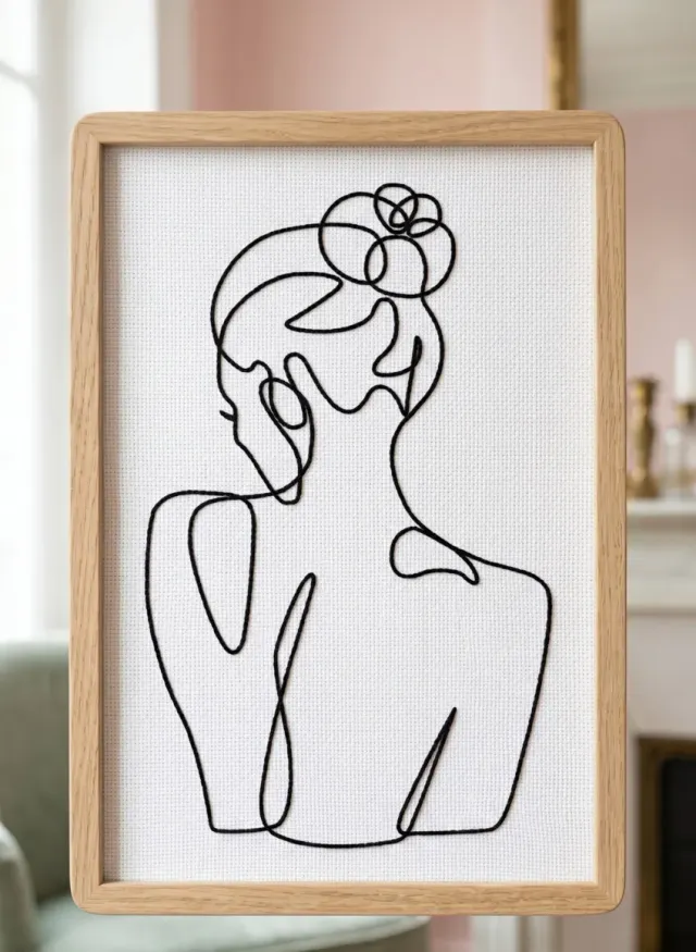 SEG Marie Coeur Line Art Dos Nu borduurpakket lijntekening