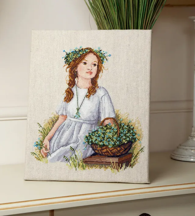 Merejka Forget-Me-Not borduurpakket 23x27 cm bloemen
