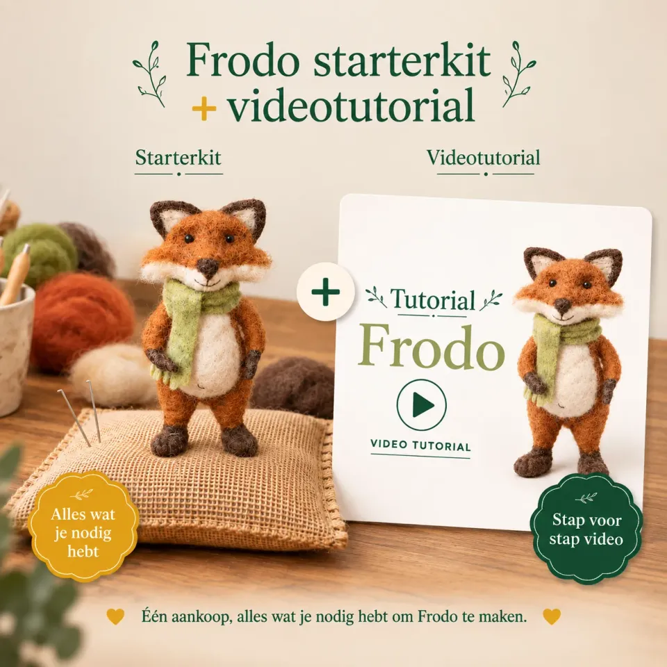 The Wool Family Frodo de vos naaldviltpakket beginner+
